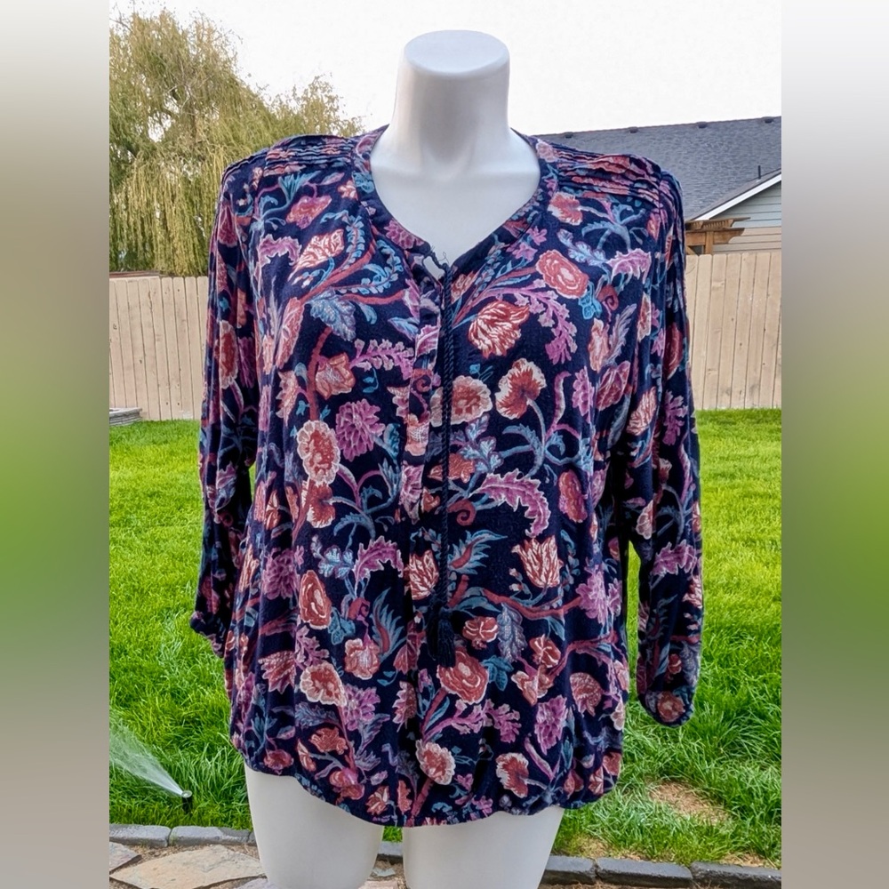 Lucky Brand Multicolor Floral Blouse